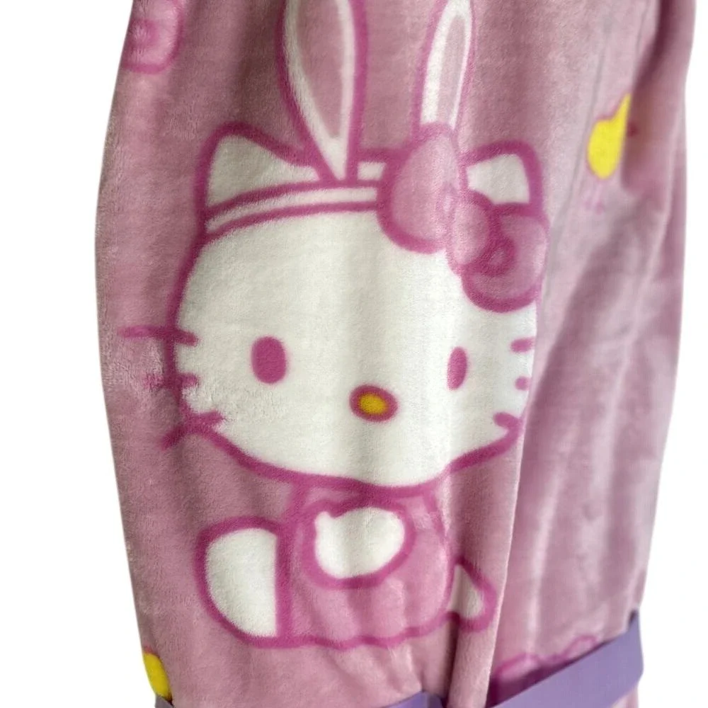 Hello Kitty Pink Bunny Throw Blanket Peeps Kitties NWT